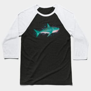 Geometric Design Shark Print Baseball T-Shirt